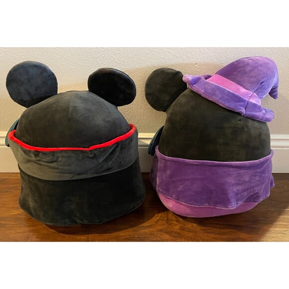 Squishmallows Disney Halloween 12" Mickey Vampire Minnie Witch Plush Dolls - Picture 2 of 2